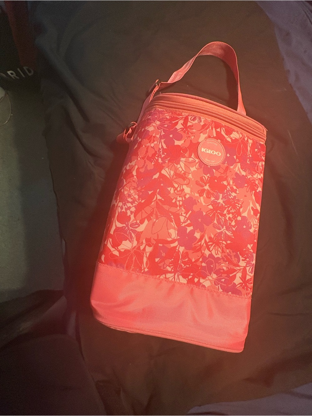 Igloo Coral Pink Floral Insulated Cosmetic Bag